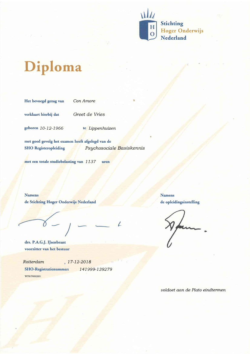 Diploma Psychosociale Basiskennis