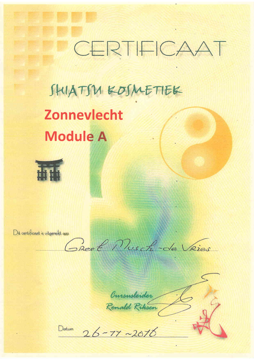 Shiatsu Kosmetiek Module A