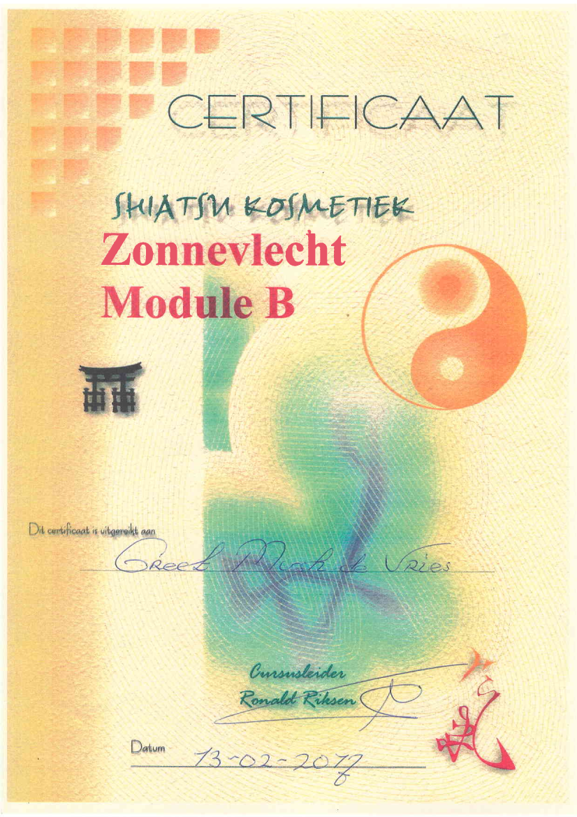 Shiatsu Kosmetiek Module B